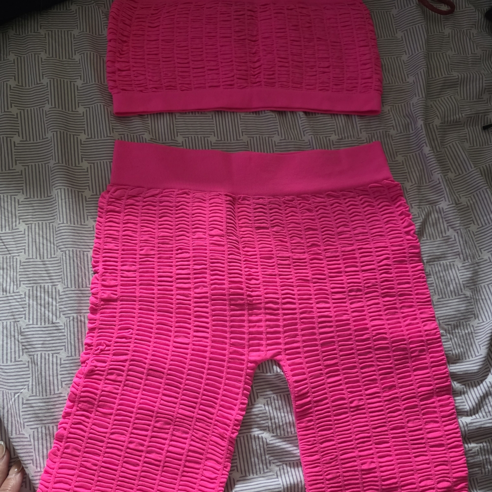 Feathers Hot Pink Textured Fabric